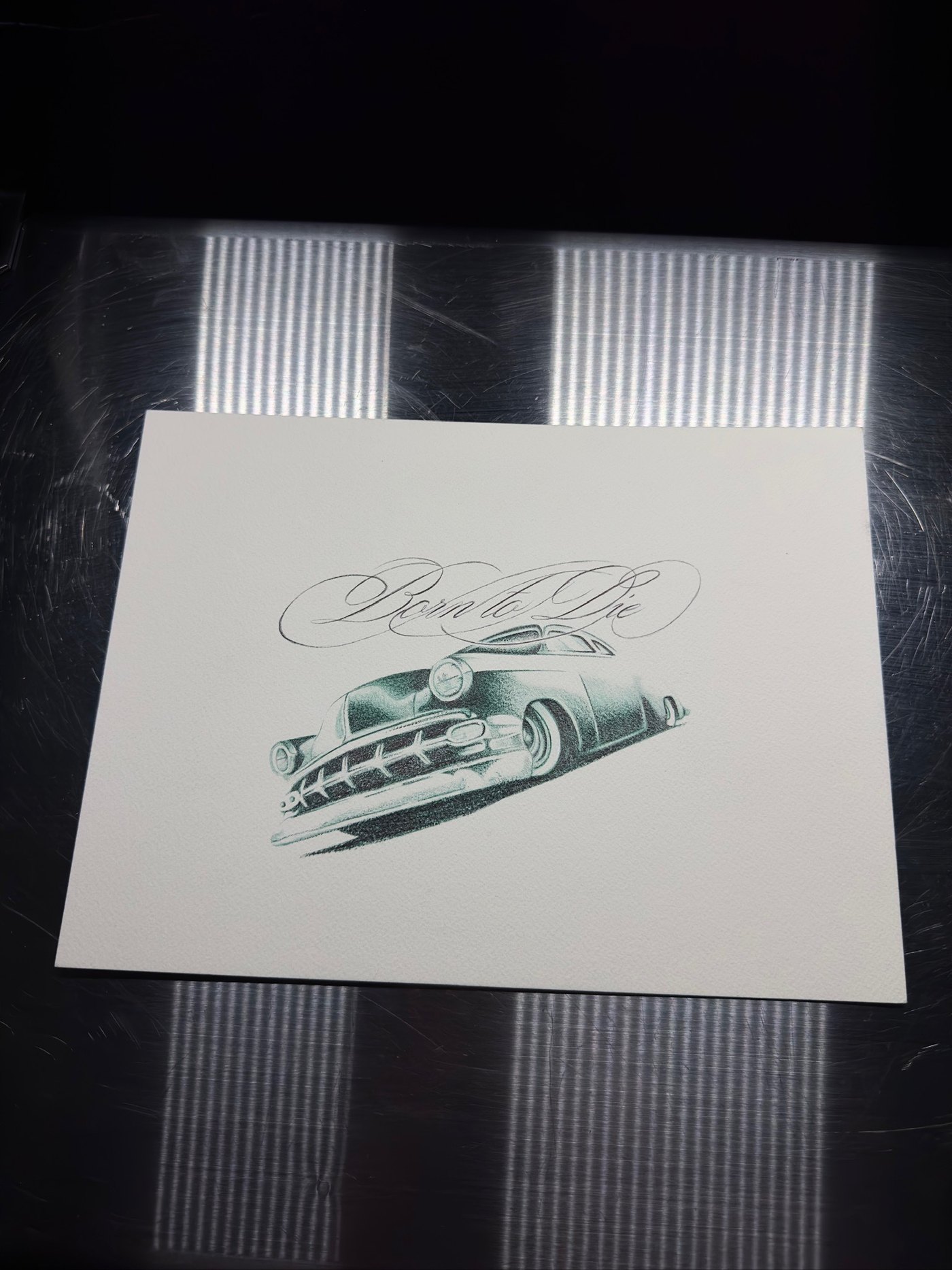 custom tattoo design: lowrider