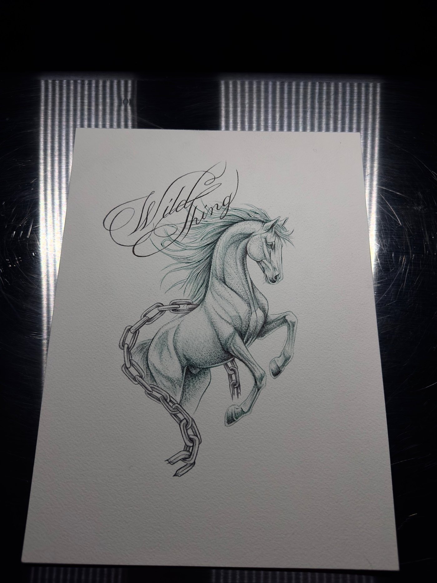 custom tattoo design: wild horse