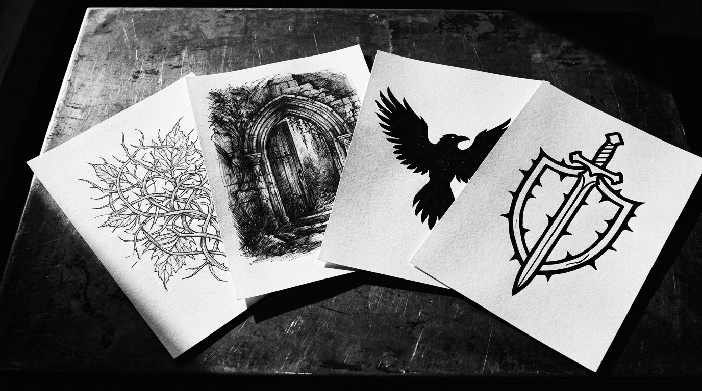 tattoo styles drawn on paper