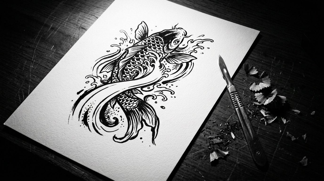 koi tattoo design
