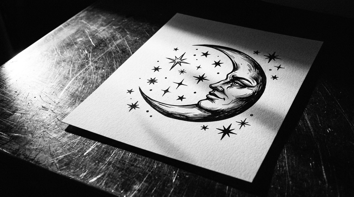 moon tattoo design