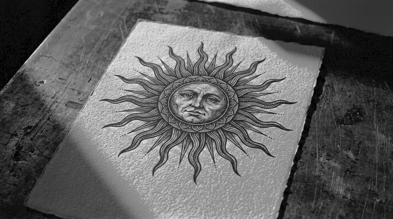 sun tattoo design