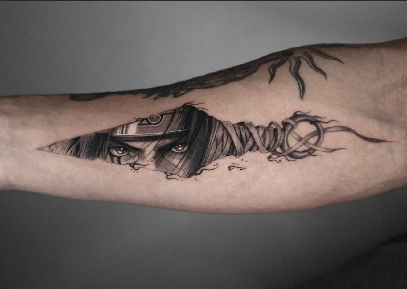 realism tattoo, portrait on the forearm